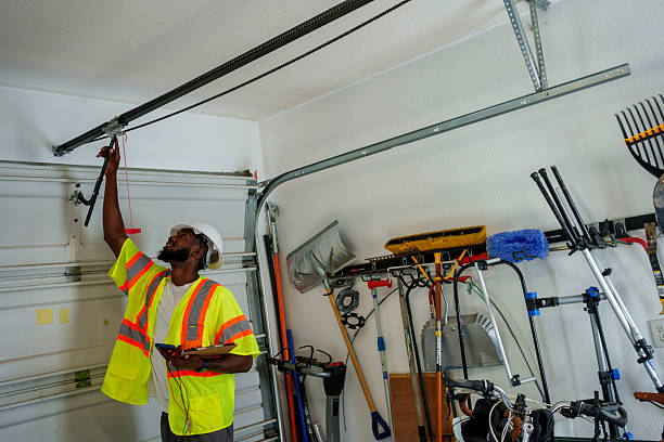 Professional Garage Door Roller Replacement technician working in Pontiac, IL